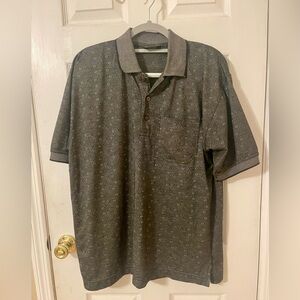 Vintage Giffini Polo Shirt Men Gray. XL